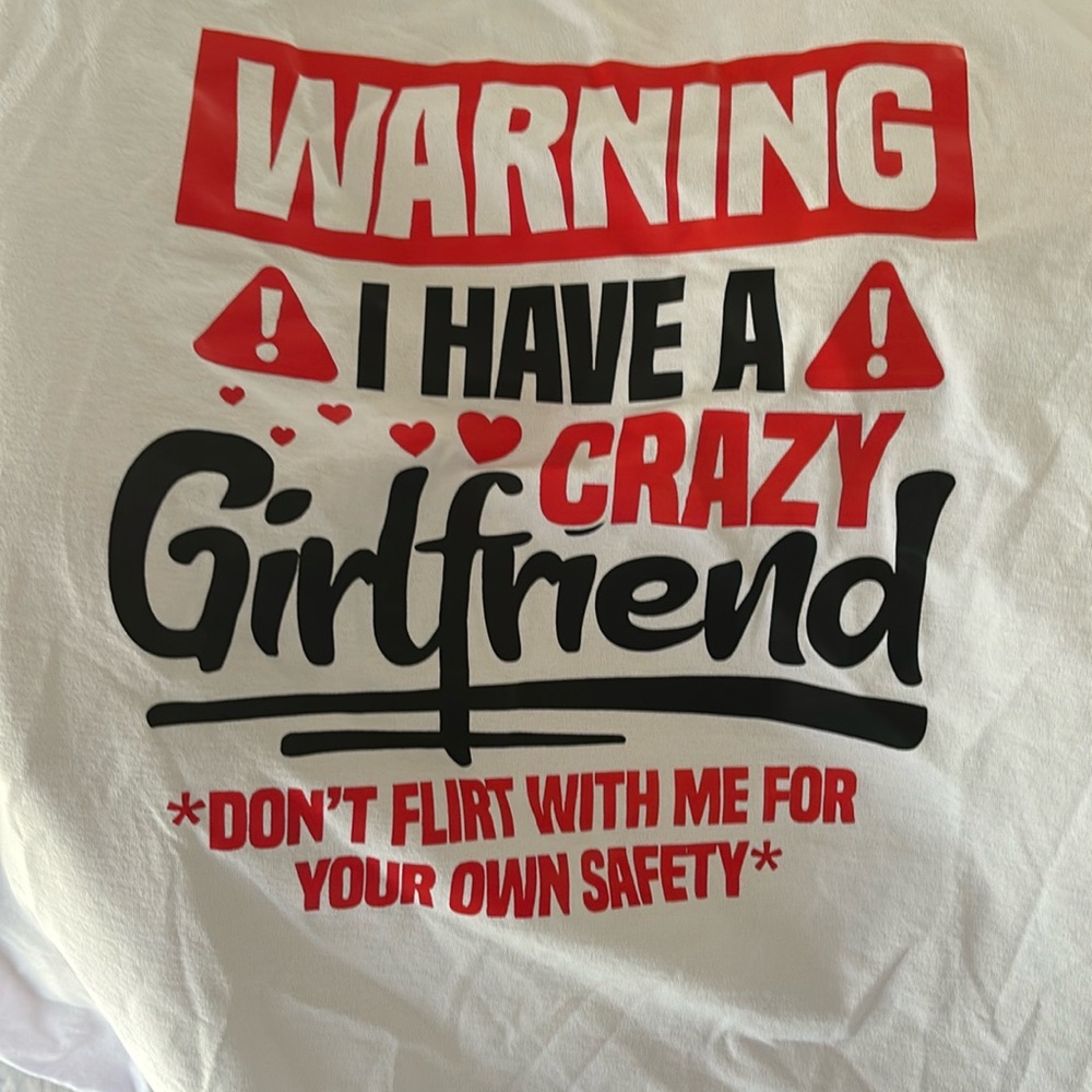Bought this shirt for a friend he is geo married need to sale
